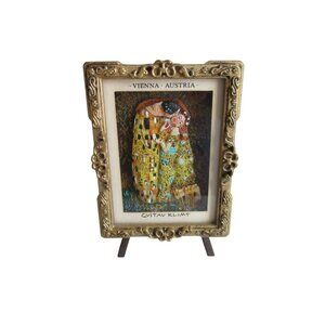 *Gustav Klimt 'The Kiss' Miniature on Tripod Museum Exhibit Piece